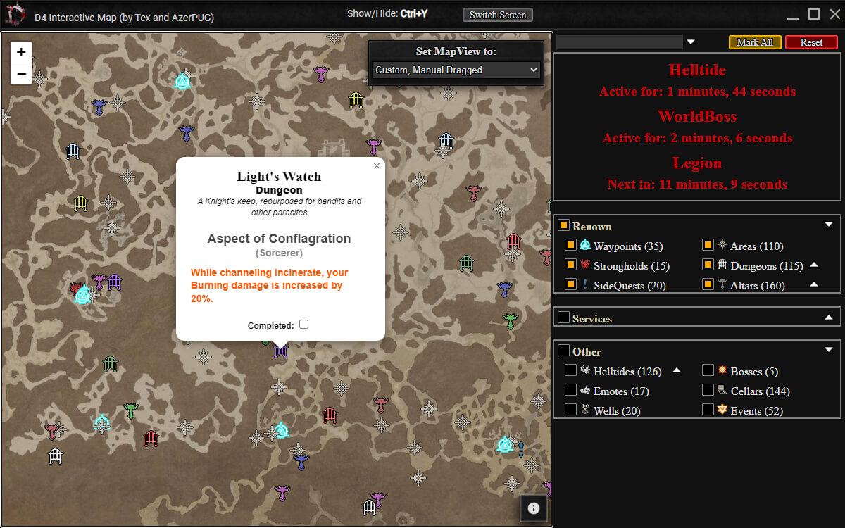 D4 interactive map