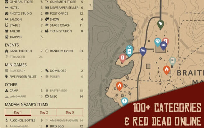 RDR2 Map screenshot image