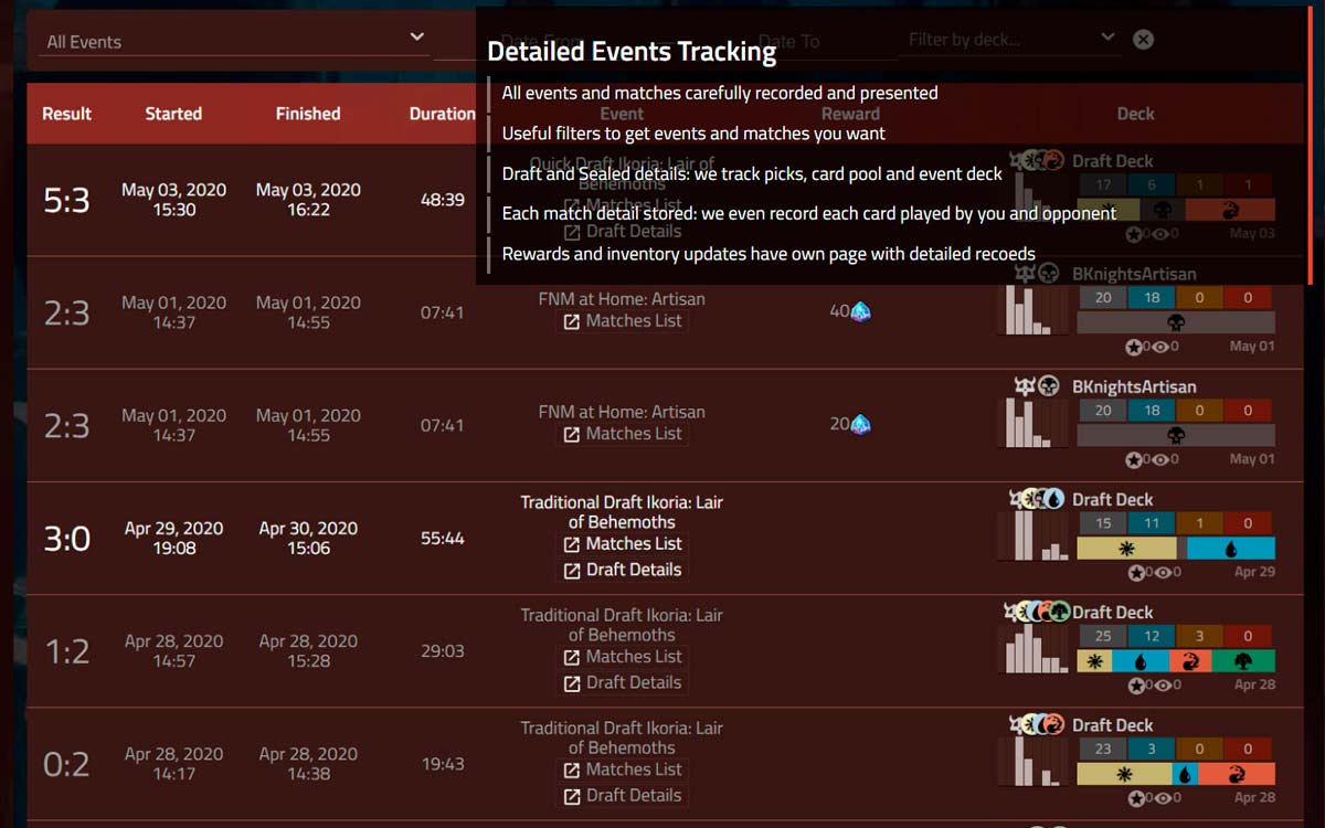 MTGA Pro Tracker screenshot image
