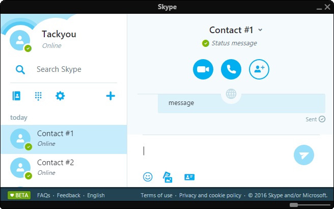 Skype screenshot image