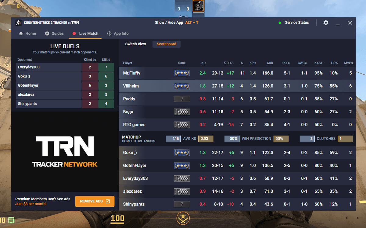 Counter-Strike 2 Tracker