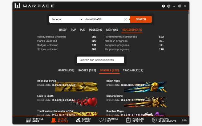 Warface Tracker screenshot image