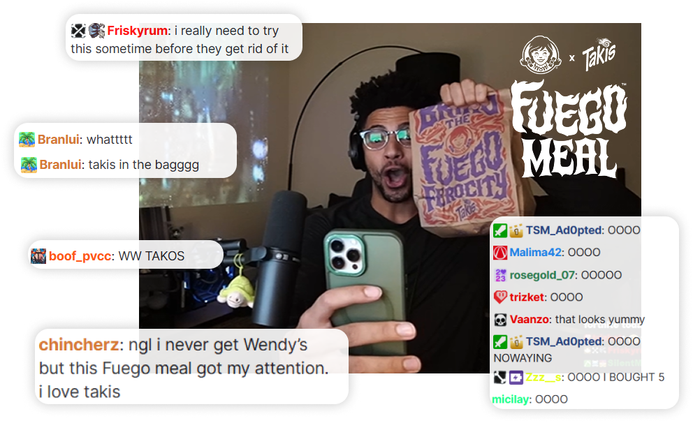 Wendy's x Takis influencers